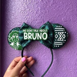 Green Sequin Mouse Ears Headband